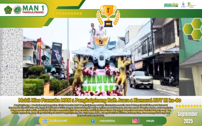 Mobil Hias Pramuka MAN 1 Pangkalpinang Raih Juara 1 Karnaval HUT RI ke-80