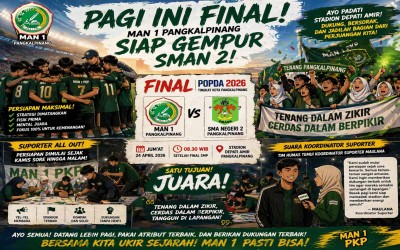 PAGI INI FINAL! MAN 1 Pangkalpinang Siap GEMPUR SMAN 2, Suporter All Out Sejak Semalam