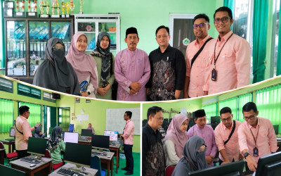 Tim Universitas Terbuka Survei Laboratorium Komputer MAN 1 Pangkalpinang untuk Persiapan Ujian Online